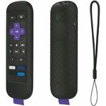 USTIYA Remote Control Case for Roku TV Ultra 2022 /Voice Remote Pro/Streaming Stick 4K+/Streambar Pro Protective Cover Silicone (Black)