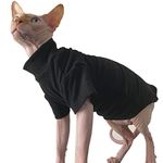 Sphynx Cat Clothes Self-Heating Warm Thermal Underwear Hairless Cat Clothes for Sphynx, Devon, Cornish Cat Clothes (L)