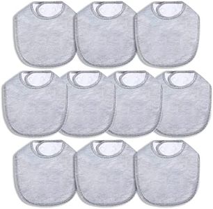 Hakochia Waterproof Baby Bibs Organic Cotton Soft and Absorbent 4-Layer Unisex Baby Bandana Bibs With Adjustable Snaps for Boys Girls Feeding, Teething, Drooling,3-36 Months 10 Pack