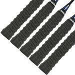 Senston New Racket Grip Anti Slip Perforated Super Absorbent Tennis Overgrip Badminton Overgrip Pickleball Overgrip 5 Pack Black¡­