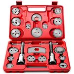 TRESKO® Universal Brake Caliper Piston Rewind Kit Wind Back Tool Set for replacement of brake pads, brake discs or brake shoes, Set of 22 pieces, for most common brands