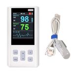 Caphstion Veterinary Pulse Handheld Pulse for Animals 24 hours SPO2 Pulse Rate Monitor Alarm(H100 for Adult)