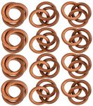 Napkin Rings Set of 12,Wooden Napkin Holders,Serviette Rings Bulk for Party Decoration,Dinning Table,Everyday,Family Gatherings - A Great Tabletop Décor - Brush Brown