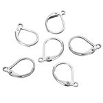 50pcs Adabele 304 Grade Surgical Stainless Steel Hypoallergenic Earring Hooks Leverback Ear Wire Jewelry Finding Supplies 15mm Long for Earrings Making SJF193