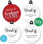 Drink If Game - Red and Gold Friendsmas - Friends Christmas Party Game - 24 Count