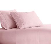 Stripes Blush 300 Thread Count King size Sheet Set 100 % Egyptian Cotton 4pc Bed Sheet set (Deep Pocket) By sheetsnthings