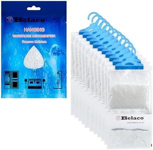 belaco Set of 12 Hanging Dehumidifier, 230g Moisture Absorber, Dehumidifier for home, Ideal to eliminate damp & Condensation Bedroom, Wardrobe, Kitchen, Basement, Office etc (12)