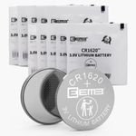 EEMB 10 PACK CR1620 Battery 3V Lithium Battery Button Coin Cell Batteries 1620 Battery ECR1620, DL1620 for Watch, Key Fob, Calculator, Car Remote, Remote Control, Mobile Game, Toys, Smart Devices