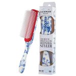 Denman D3 Original Curl Definer & Styler – 7‑Row Detangling Brush for Smooth, Defined Curls – Precision Styling Brush for Curly or Straight Hair – For Men and Women (Blue Belle)