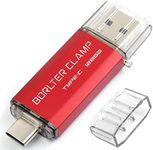 128GB USB Type-C Flash Drive 3.0 Dual Drive, BorlterClamp USB C Memory Stick OTG Thumb Drives for Android Smartphones Samsung Galaxy S10/S9/S8/Note 9, LG, Google Pixel, PC (Red)