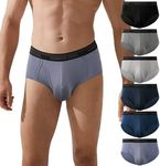 BAMBOO COOL Mens Underwear Briefs Open-fly Briefs Tagfree Breathable men’s Underwear 6 Pack