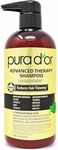 PURA D'OR Advanced Therapy Shampoo (16oz) Reduces Hair Thinning & Increases Volume, No Sulfate, Biotin Shampoo Infused with Argan Oil, Aloe Vera for All Hair Types, Men & Women (Packaging May Vary)