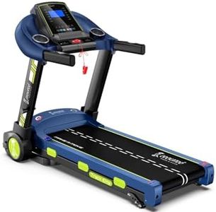 Cockatoo Track Elite 4HP Peak DC Motorized Treadmill for Home, with 3 Level Manual Incline, Max Speed 16 Km/Hr, Max User Weight 120Kg,(DIY Installation- Blue)