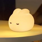 Youker Night Light for Kids Cute Bunny LED Lamp with Timer & Touch Control USB Rechargeable Decor Rabbit Light Dimmable Warm Night Lights for Baby Children