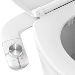 Bidet Attachment for Toilet, SAILTOK Dual Nozzle Bidet Toilet (Feminine & Rear Wash), Non-Electric, One-Key disassembly, Self Cleaning Dual Nozzle and Easy Water Pressure Adjustment