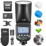 Godox V1 V1Pro S Flash for Sony Camera TTL Speedlight, 1/8000 HSS 500 Full Power Flashes, 1.3s Recycle Time, 2.4G Wireless with External Flash SU-1 for Sony Cameras(Godox V1-S Upgraded, V1Pro-S)