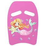 MoKo Swim Kickboard, Cartoon Mermaids Swimming Training Kick Board Pool Exercise Equipment Promote Natural Swimming Position Water Fun Tool for Kids, Star Mermaid Pink