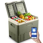 AAOBOSI Car Fridge 33L, Camping Fridge Dual Zone, -20℃-20℃, 12V/24V 230V Fridge with APP Control, Compressor Fridge for Camping,Traveling,Outdoor and Home