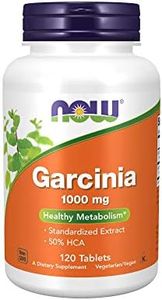 NOW Foods Supplements, Garcinia (Garcinia Cambogia) 1,000 mg, Healthy Metabolism*,Weight Loss, 120 Tablets