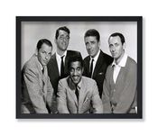 Poster Master The Rat Pack Poster - Musician Print - Photography Art - Music Art - Black & White Art - Fashion Art - Gentlemen in Suits Art - Living Room or Office Wall Decor - 16x20 UNFRAMED Wall Art