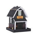 Country Cottages Colorful Hand-Painted Outdoor Decorative Wooden Bird House&Bird Feeder (B)