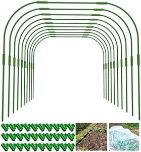 10 x Plant Tunnels, 82 x 82 cm, Garden Tunnel Arches, Polytunnel Arches for Raised Bed, Rustproof, Durable, Free for Cover, Cold Frame, Raised Bed, Vegetable Bed, Sturdy, Durable and Rust-Free