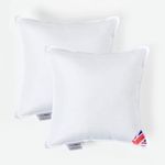 HOMESCAPES 2 Pack Luxury Super Microfibre Cushion Inserts 45cm x 45cm (18 x 18”) Perfect Bounce Back and Soft Cover Generously Filled Inner Pads Hypoallergenic Cushion Filler Handmade Machine Washable