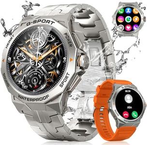 Military Smart Watch for Men with Bluetooth Call, 1.43" AMOLED Screen Smartwatch with Heart Rate/Sleep Monitor, IP68 Waterproof Fitness Tracker with 100+ Sport Modes for iOS Android