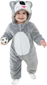 DarkCom Unisex Baby Animal Onesie Toddler Hooded Romper Halloween Cosplay Koala Costumes Kids' Christmas Gifts 15-18 Months
