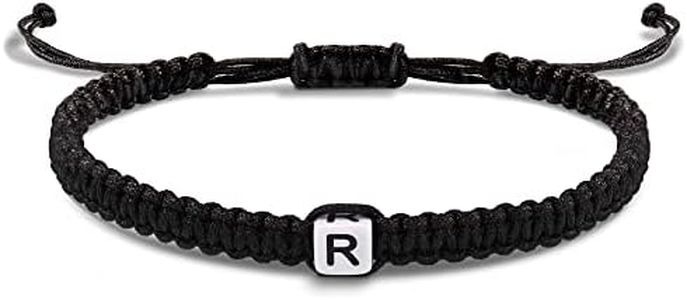 Btysun R Initial Bracelets for Men Women Teen Girl Gifts Birthday Retirement Braided Woven Rope Charm R Link Jewelry