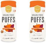 Serenity Kids 6+ Months Grain Free Puffs Toddler & Baby Snack | No Added Sugar, Gluten & Rice Free, Allergen Free | Made with Organic Cassava, Veggies, and Herbs | Pumpkin & Cinnamon | 1 Count