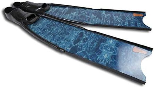 Leaderfins Blue Camo Freediving and Spearfishing Fins (EU 43-44 / US 9-10, Medium)