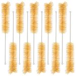 stonylab 10 Pack Tube Brushes, Bristle Test Tube Bottle Wash Cleaning Brushes with Radial Tufted End for Laboratory, Size S