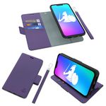 DefenderShield EMF Protection & 5G Anti Radiation iPhone 15 Pro Max Case - RFID Blocking EMF Shield Detachable Wallet Case with Magnetic Closure Purple