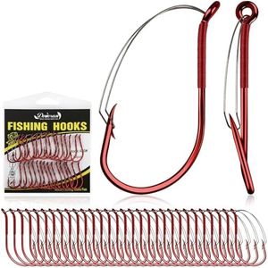 Dovesun Weedless Octopus Hooks for Bass Fishing Weedless Catfish Hooks Weedless Hooks for Saltwater Freshwater Size 2/0 * 30pcs