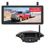 AUTO-VOX RV Backup Camera Wireless for Furrion System: Plug and Play,HD 1080P 7.2'' Recording Monitor,IR Night Vision,Dual Antenna,IP69 Waterproof,Wide Angle Back Up Camera for Travel Trailer,Camper