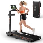 Decorcn Treadmills for Home, 2.5HP Folding Treadmill with 14KM/H, 135KG Capacity, Under Desk Treadmill with Bluetooth Speakers, Remote Control, Walking Pad & Running Machines for Home Office Fitness