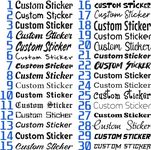 Custom Text Vinyl Decal Sticker Personalised Business Car Van Shop Window Campervan Lettering Stickers | 20cm-55cm X2