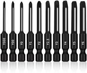 Owl Tools TriWing Bit Set (10 Pack - 2.3inches Long Magnetic Heads) In the Following Tri Wing Bits Screwdriver Sizes: Y000, Y00, Y0, Y1, Y2, Y2.5, Y3, Y4, Y5, and Y6