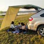 DAZZLEEX Car Tailgate Awning Outdoor Camping Vehicle Sunshade Tent Car Camping Road Trip Essentials 300 * 200cm