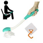 Toilet Aid Wiper - Bathroom Buddy Wiping Self Assist Tool Long Reach Comfort Wipe Toilet Tissue Assistance Grip for Pregnant After Surgery Seniors Limited Mobility Handicap Bariatric