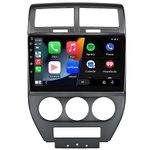 Android 12 [2GB+32GB] Car Radio Compatible for Jeep Patriot Compass 2007-2009, 10 Inch Touch Screen with GPS/FM/WiFi/USB, Support SWC, Wireless Carplay/Wired Android Auto