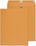 EnDoc Clasp Envelopes 10x13 Inch -15 Pack Brown Kraft Catalog Envelope with Clasp Closure & Gummed Seal – 28lb Heavyweight Envelopes for Home, Office, Business, Legal or School 10x13, Brown Kraft