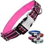 Black Rhino - The Hybrid Striped Dog Collar (Medium) for Medium Large Breeds | Heavy Duty | Soft Padded Neoprene - Reflective & Adjustable - Matching Leashes Sold Separately