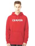 Mens Canada Fleece Hooded Sweatshirt, Custom Handmade Canada Hoodie Sweatshirt CDA (XXL, Hoodie, Red)