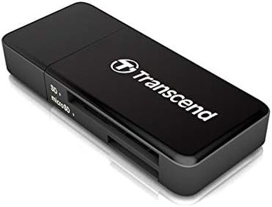 Transcend RDF5 - Lector de Tarjetas conector USB tipo A, USB 3.1 Gen 1, ranura SD y microSD, Negro