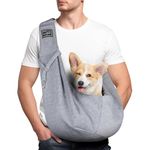 Adiwo Puppy Carrier Sling,Reversible Hands-free Dog Carry Sling for Small & Medium Dog Cat,Soft Comfortable Dog Sling,Adjustable Dog Carrier Bag Shoulder Tote Bag For Outdoor Walking Travel Shopping