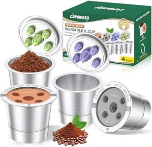 CAPMESSO Reusable K Cups for Keurig: 2025 Updated My K Cup Stainless Steel Coffee Pod Refillable Coffee Filters for K Supreme/K Slim/k-Duo Gen 2/K-Brew Chill with Multistream Technology (4 Pack)