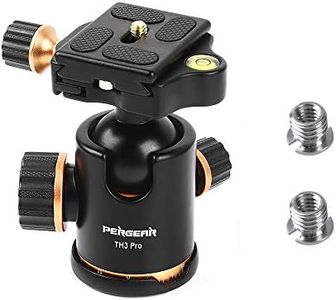 Pergear® TH3 Heavy Duty Photography Camera Tripod Ball Head 360 Degree Fluid Rotation Tripod Ballhead for DSLR Camera Quick Release Plate