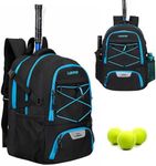 LARIPOP Tennis Bag Tennis Backpack for Women and Men 2 Rackets with Separate Shoe Compartment for Pickleball Tennis Badminton Rackets